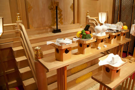 Bridal Image, State of kimono marriage of Shinto-type offeringsの写真素材