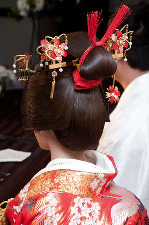 Kimono marriage, splendid and elegant very nice weddingの写真素材