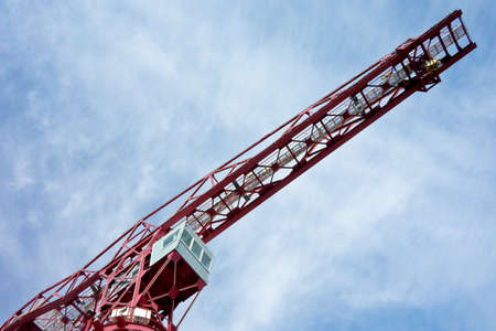 Huge unloading crane at the harborの写真素材