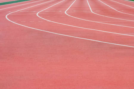 Field of the athletic field where the white line was run overの写真素材
