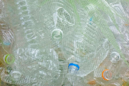PET bottle which is discarded and waits for collection