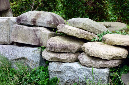 Stones piled up randomlyの写真素材