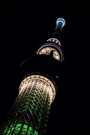 Tokyo-December 18, 2018: December 18, 2018 in Tokyo Oshiage. New symbol tower Tokyo Sky Tree that...