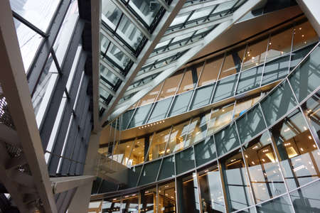 Detailed structural style of urban architectural style with beamsの写真素材