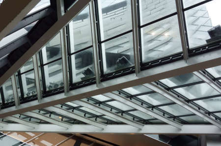 Detailed structural style of urban architectural style with beams