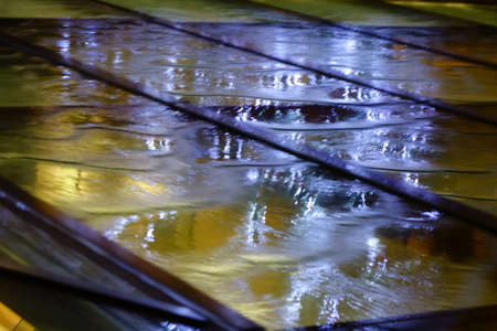A metaphor, a liquid motion like a close-up of a glass of waterの写真素材