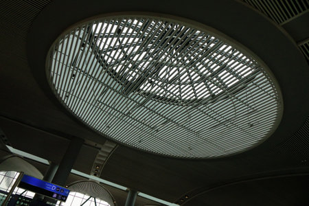 Airport ventilation and air conditioning ceiling designの写真素材