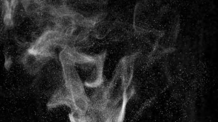 dust cloud isolated black background bubble bokeh.