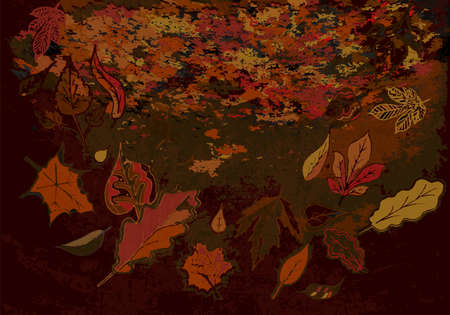 Grunge Autumn Texture with Rust Effect in Marsala tonesのイラスト素材