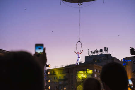 Beginning of the Sonics in Wish performance at Street Theater Festival in Bucharestのeditorial素材