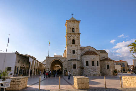 Saint Lazarus Church in the center of Larnaca city. People visiting the church