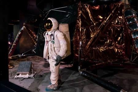 Full-sized replica of Eagle, the lander that took astronauts Armstrong and Aldrin to the Moon in 1969のeditorial素材