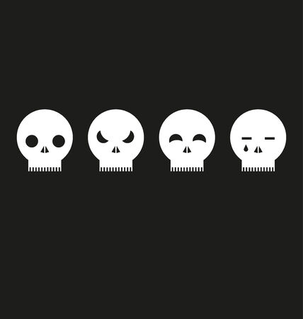 skulls expressionsのイラスト素材