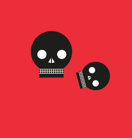 smiling skullsのイラスト素材