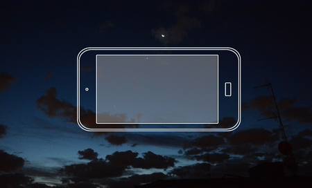 Smartphone with sky