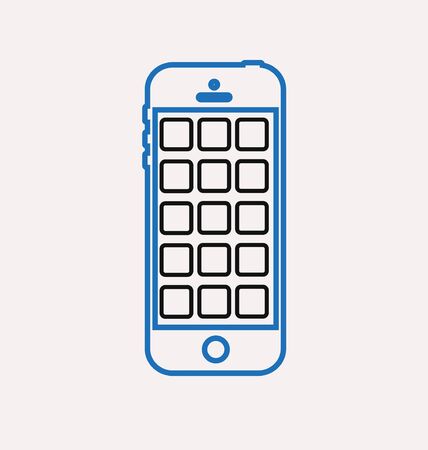 smartphone apps iconのイラスト素材