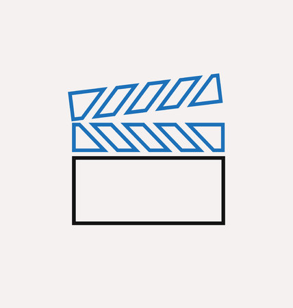 clapperboard iconのイラスト素材