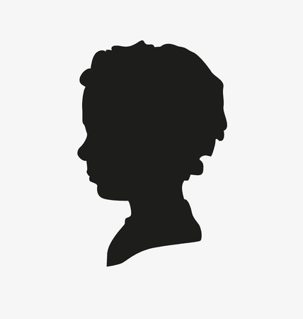 child head silhouetteのイラスト素材