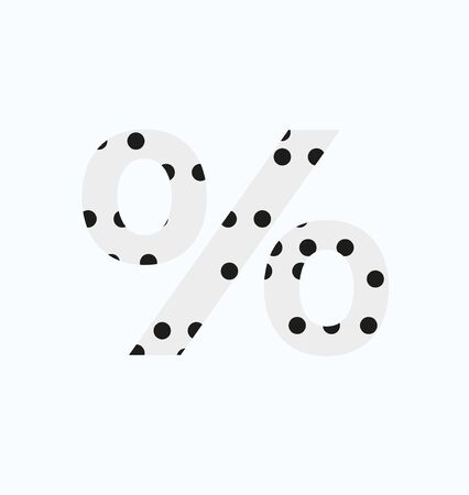 percent sign textured black spotsのイラスト素材