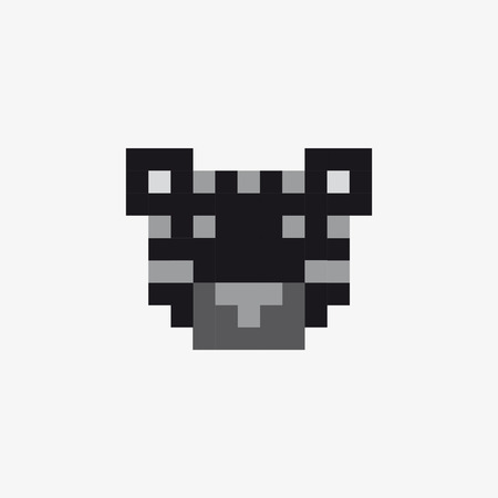 vector pixel tigerのイラスト素材