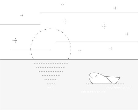 landscape to lines of the seaのイラスト素材