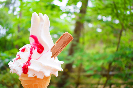 Ice cream and flakesの写真素材