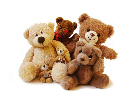           	family of teddy bears                      の写真素材