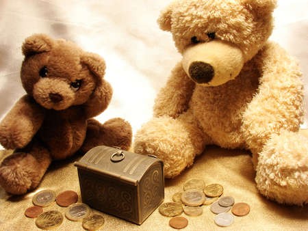      	Teddy-bears & savings                           の写真素材