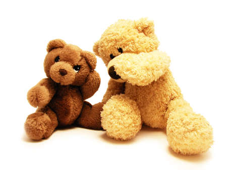            teddy-bear whispering secrets to the other one                                                   の写真素材