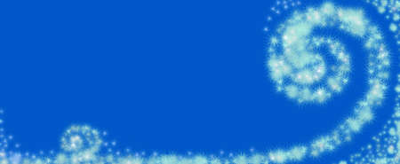 whirlwind of abstract snowflakes in a blue backgroundの写真素材