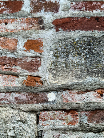 Old brick wall backgroundの写真素材