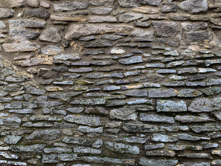 Old stone wall backgroundの写真素材