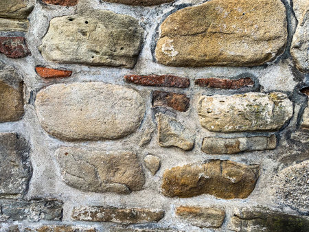Old stone wall backgroundの写真素材