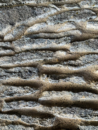 Old stone wall backgroundの写真素材