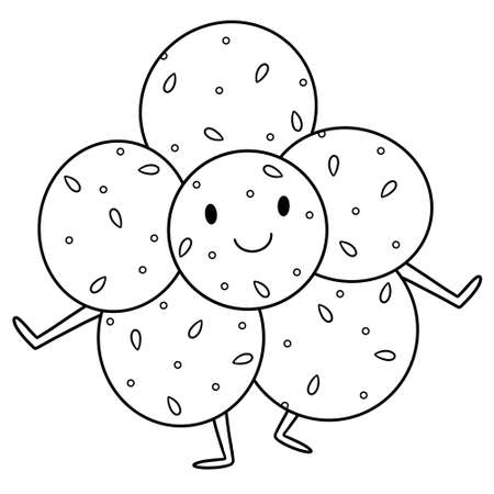 coloring page with funny bunの写真素材