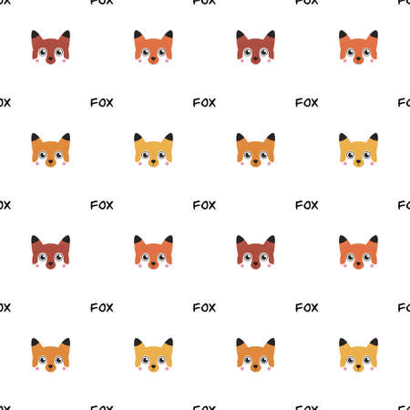 cute pattern for kids with foxesの写真素材