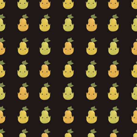 cute pattern with colorful pears