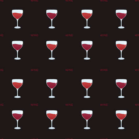 pattern with glasses with wineの写真素材