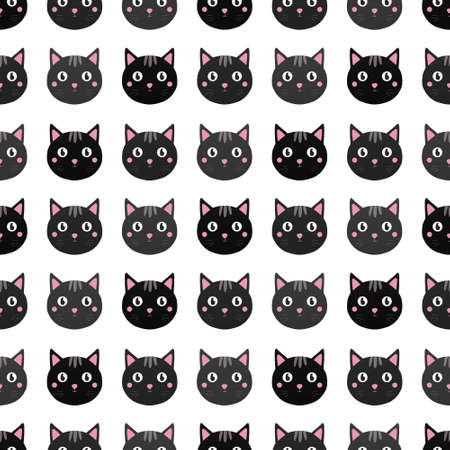 cute pattern for kids with catsの写真素材