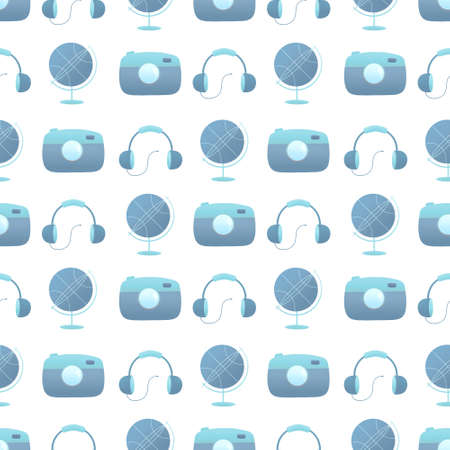 light pattern with things for travel