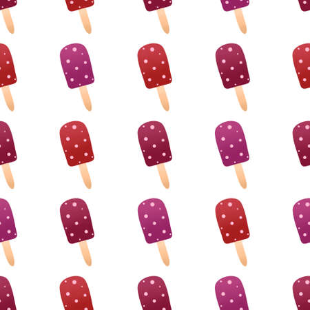 pattern with multicolored ice creamの写真素材