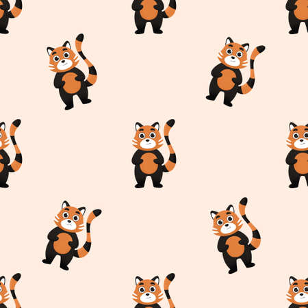 baby pattern - cute red pandaの写真素材