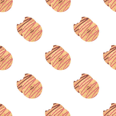 cute valentine's day pattern - sweet donutsの写真素材