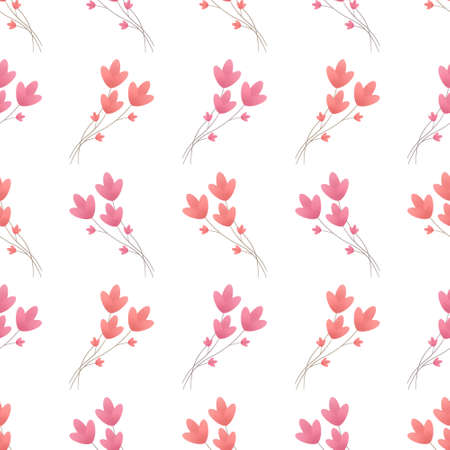 cute valentine's day pattern - flowers for lovers