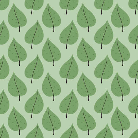 flower pattern - cute plant leaves on a green backgroundの写真素材