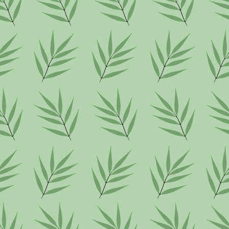 simple cute floral pattern - beautiful little green leaves of a plantの写真素材