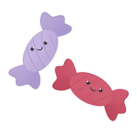 cute summer illustration for kids - candies