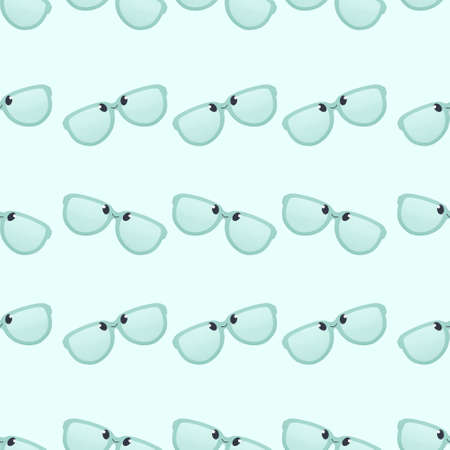 cute summer pattern for kids - kids sunglasses on blue backgroundの写真素材