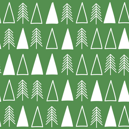 Vector Christmas trees seamless pattern background. Perfect for fabric, scrapbooking, wallpaper projects.のイラスト素材