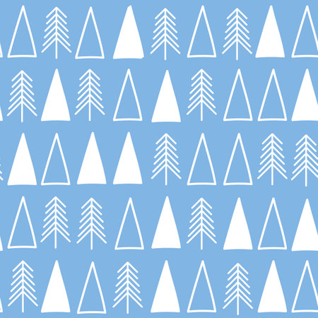 Vector Christmas trees seamless pattern background. Perfect for fabric, scrapbooking, wallpaper projects.のイラスト素材